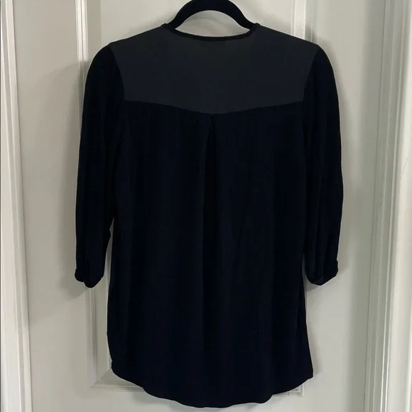 Theory Black Blouse with Gold Zip - Picture 4 of 4